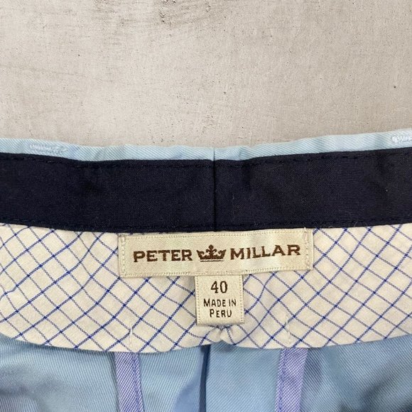 Peter Millar Shorts Mens Size 40 Chino Light Blue Golf Sport Flat Front Crown - Picture 3 of 9